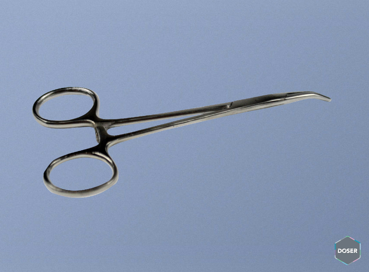 Pinza Mosco: Pinza Curva para Comprimir Vasos Pequeños Pinza Mosco: Pinza Curva para Comprimir Vasos Pequeños